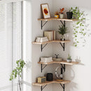 Artiss Floating Wall Shelf Corner Shelves Set of 4 Wood