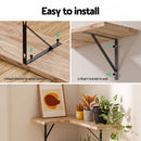 Artiss Floating Wall Shelf Corner Shelves Set of 4 Wood