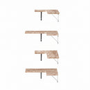 Artiss Floating Wall Shelf Corner Shelves Set of 4 Wood
