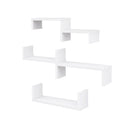 Artiss Floating Wall Shelves Set of 5 Mounted U-Shape Display Ledge, White
