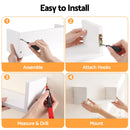 Artiss Floating Wall Shelves Set of 5 Mounted U-Shape Display Ledge, White