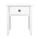 Artiss Bedside Table 1 Drawer - BOW White