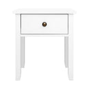 Artiss Bedside Table 1 Drawer - BOW White