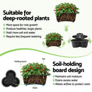 Green Fingers 5 Tier Vertical Garden Planter, Stackable Planters with 4 Wheels, Black, Raised Garden Bed, Garden Tower Indoor Outdoor, Auto Drainage System, for Strawberries, Herbs, Flower, Vegetables