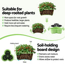 Green Fingers 5 Tier Vertical Garden Planter, Stackable Planters with Wheels, Light Green, Garden Bed, Garden Tower Indoor Outdoor, Auto Drainage System, for Strawberries, Herbs, Flowers, Vegetables