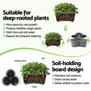 Green Fingers 5 Tier Vertical Garden Planter, Stackable Planters with 4 Wheels, Grey, Raised Garden Bed, Garden Tower Indoor Outdoor, Auto Drainage System, for Strawberries, Herbs, Flower, Vegetables