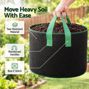 Green Fingers 15 Gallon Grow Bags 300gsm thick Aeration Fabric Pots 10 Pack