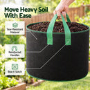 Green Fingers 20 Gallon Grow Bags 300gsm thick Aeration Fabric Pots 10 Pack