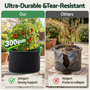 Green Fingers 20 Gallon Grow Bags 300gsm thick Aeration Fabric Pots 10 Pack