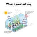Green Fingers Mini Greenhouse PE Cover Green House Roll-Up Zippered Door 1.0x0.8x1.5M