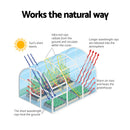 Green Fingers Mini Greenhouse PE Cover Green House Roll-Up Zippered Door 1.0x0.8x1.5M