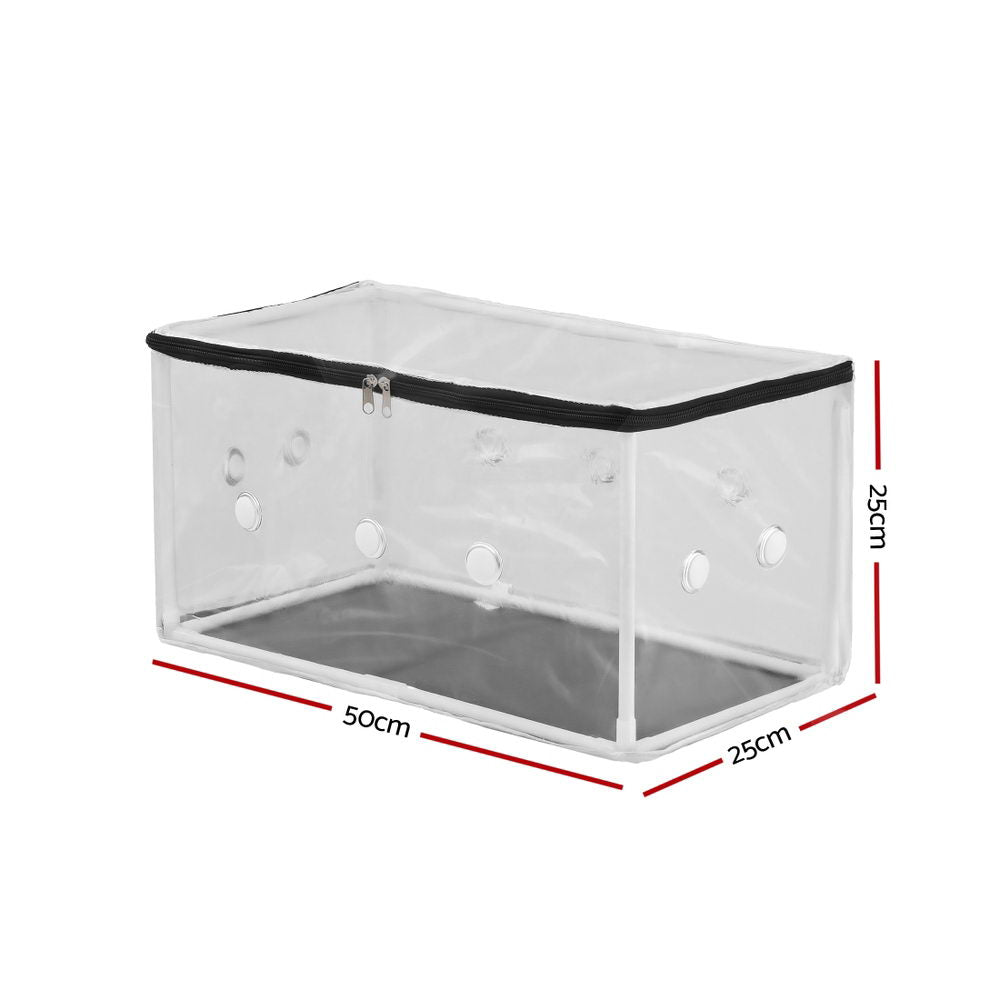 Green Fingers Mini Greenhouse 50x25x25cm PVC Cover for Mushrooms Succulents