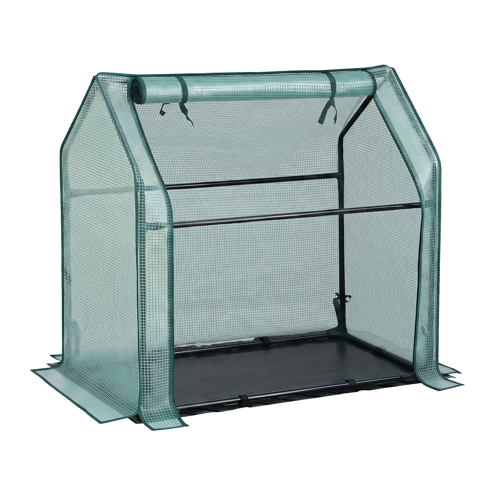 Green Fingers Mini Greenhouse 91x46x84cm Steel Frame PE Cover Outdoor Shelter