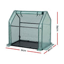 Green Fingers Mini Greenhouse 91x46x84cm Steel Frame PE Cover Outdoor Shelter