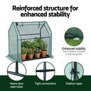 Green Fingers Mini Greenhouse 91x46x84cm Steel Frame PE Cover Outdoor Shelter