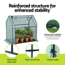 Green Fingers Mini Greenhouse 91x46x84cm Steel Frame PE Cover Outdoor Shelter