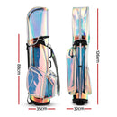 Everfit Golf Stand Bag Lightweight Carry Bag Dual Strap Club Divider Holographic