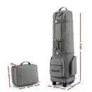 Everfit Golf Travel Bag Flight Cover Foldable Soft Case Wheels Grey