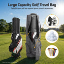 Everfit Golf Travel Bag Flight Cover Foldable Soft Case Wheels Grey