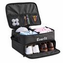 Everfit Golf Storage Bag 2-Tier Trunk Organizer with Ventilated Shoe Compartment Black