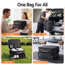 Everfit Golf Storage Bag 2-Tier Trunk Organizer with Ventilated Shoe Compartment Black