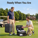 Everfit Golf Storage Bag 2-Tier Trunk Organizer with Ventilated Shoe Compartment Black