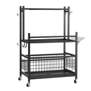 Gardeon Garden Tool Organizer Rack 16 Slots Rolling Garage Storage with Hooks