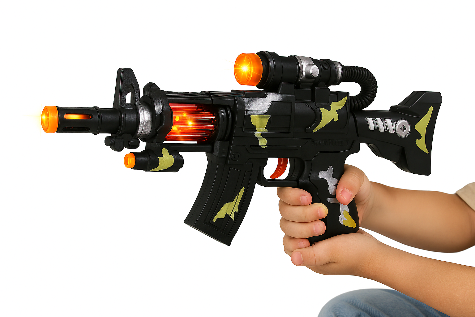 Electric Toy Machine Gun with Flashing Light and Sound Battery operated
