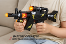 Electric Toy Machine Gun with Flashing Light and Sound Battery operated