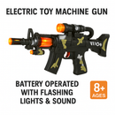 Electric Toy Machine Gun with Flashing Light and Sound Battery operated