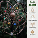 Gardeon Garden Windmill Metal Wind Spinner Double Layer 190cm Bronze