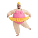 Inflatable Costume Funny Fat Suit Fancy Dress Adult Party Outfit Pink One Size