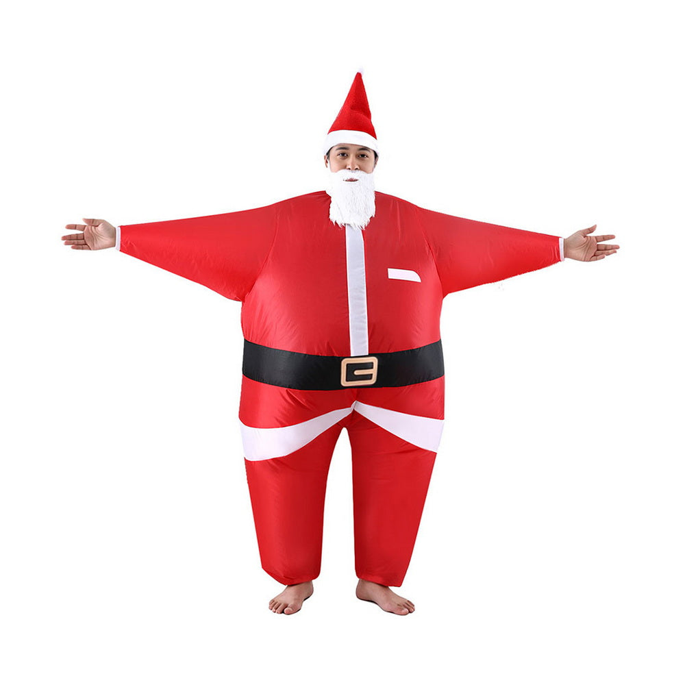 Inflatable Christmas Santa Claus Costume Adult Suit Blow Up Party Fancy Dress Xmas Cosplay
