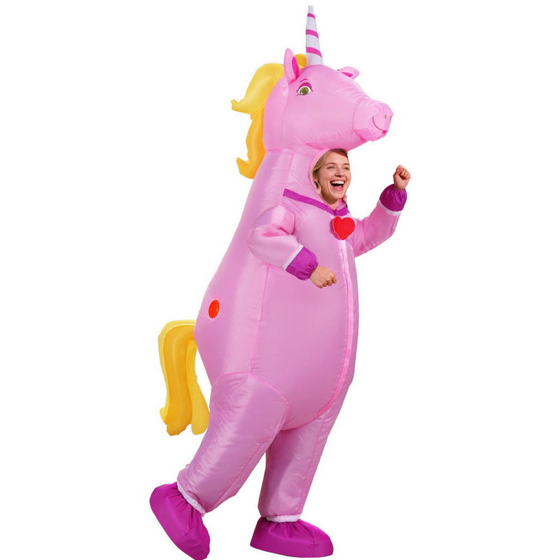 Inflatable Unicorn Costume Adult Suit Blow Up Party Fancy Dress Halloween Cosplay