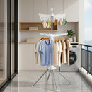 Artiss Clothes Rack Airer 2 Tier Rotatable Hanger Foldable