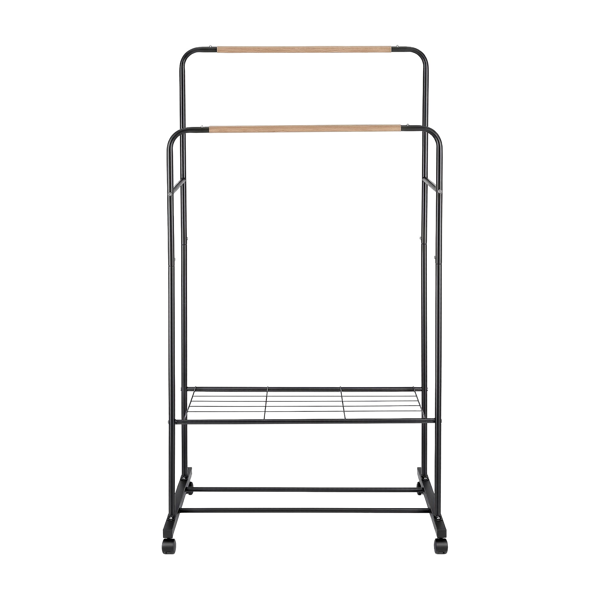 Artiss Clothes Rack Double Rod Airer Rail Coat Stand Hanger Storage Shelf