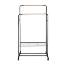 Artiss Clothes Rack Double Rod Airer Rail Coat Stand Hanger Storage Shelf