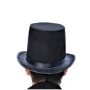 Classic Black Felt Top Hat – Vintage Elegance for Formal Wear or Costume