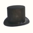 Classic Black Felt Top Hat – Vintage Elegance for Formal Wear or Costume