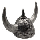 Viking Helmet Medieval Viking Horned Hat Warrior Costume Hat Cosplay-Silver Black