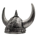 Viking Helmet Medieval Viking Horned Hat Warrior Costume Hat Cosplay-Silver Black
