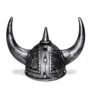 Viking Helmet Medieval Viking Horned Hat Warrior Costume Hat Cosplay-Silver Black