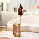 Plush Horse Head Stick with wheel and sound Safe Soft Sturdy Wooden Pole