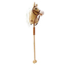Kids Plush Hobby Horse Stick with Sound & Wheel – 4 Colours