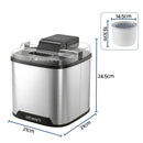 Devanti Ice Cream Maker Slushie Machine 2L Homemade Gelato Sorbet Sliver