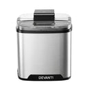 Devanti Ice Cream Maker Slushie Machine 2L Homemade Gelato Sorbet Sliver