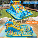 Keezi Inflatable Splash Kids Pool Water Slide Park with Blower 4m x 5.65m