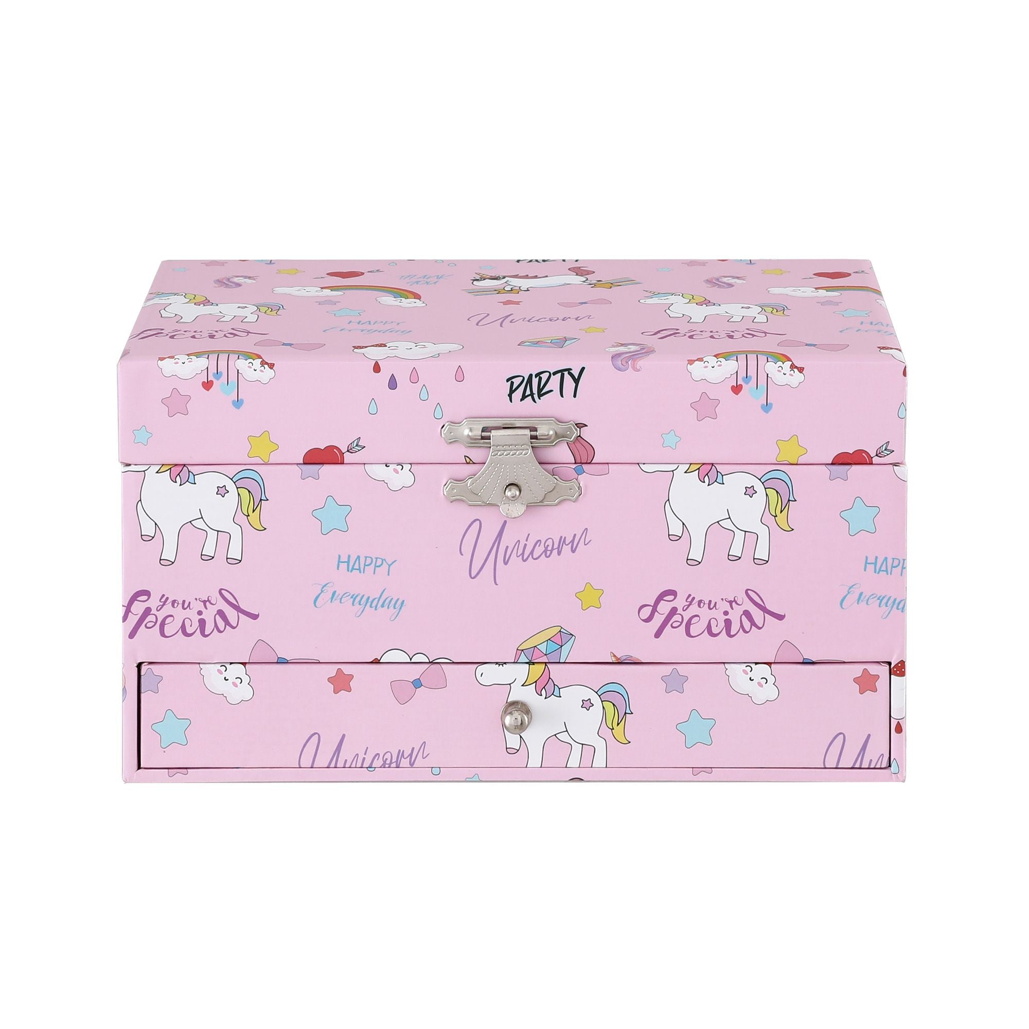 Keezi Kids Jewellery Box Organiser for Girls Kids Music Box with Mirror