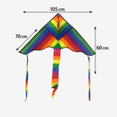 3-Pack Rainbow Delta Kites – Outdoor Flying Toy Set with Triple Tails – Easy Assembly & High Wind Performance
