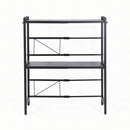 Artiss Kitchen Bakers Rack 40-60CMX78CM Metal Microwave Stand Black